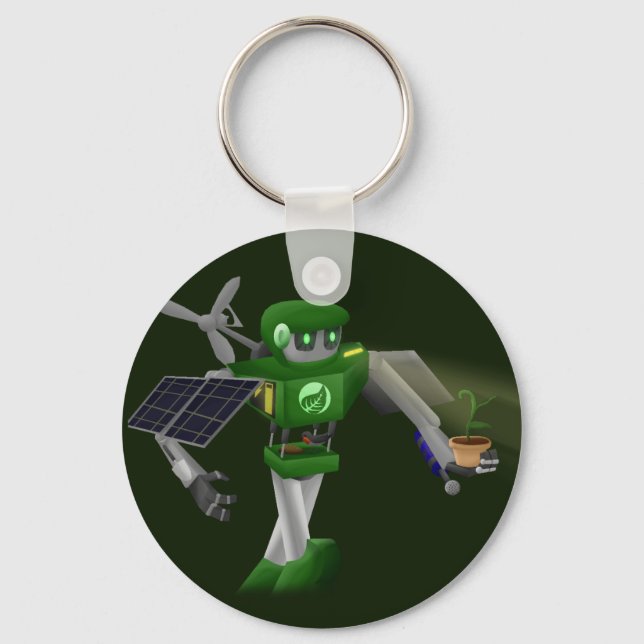 Eco Robot With Robin Keychain (Front)