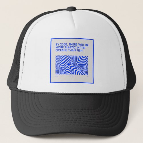 Eco Statement Modern Minimalistic Wave Trucker Hat