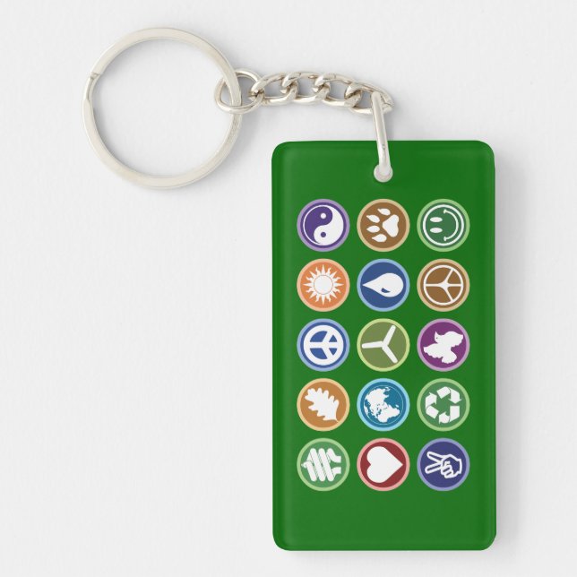 Eco Symbols Keychain (Front)