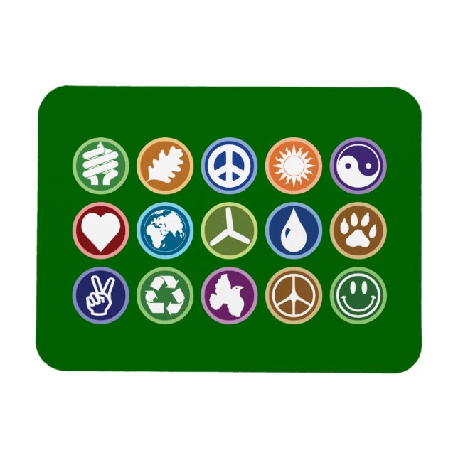 Eco Symbols Magnet (Horizontal)