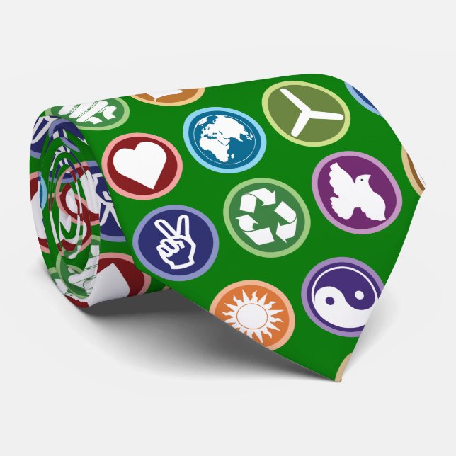 Eco Symbols Neck Tie (Rolled)