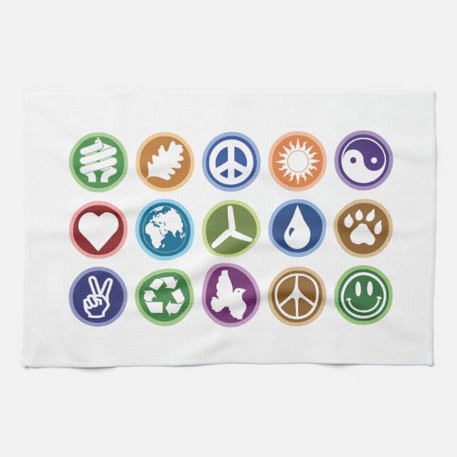 Eco Symbols Towel (Horizontal)