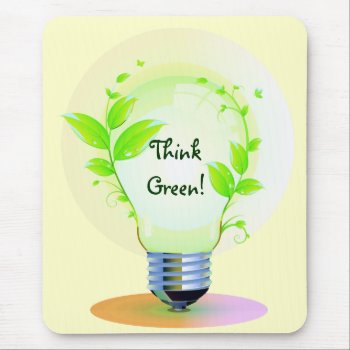 Eco Think Green Mouse Pad by Spice at Zazzle