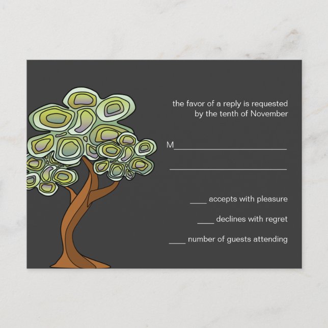 Eco Tree RSVP Response Card (Front)