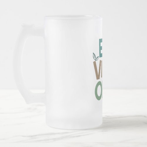 Eco Vibes Only Frosted Glass Beer Mug