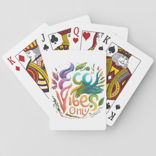Eco Vibes Only Playing Cards