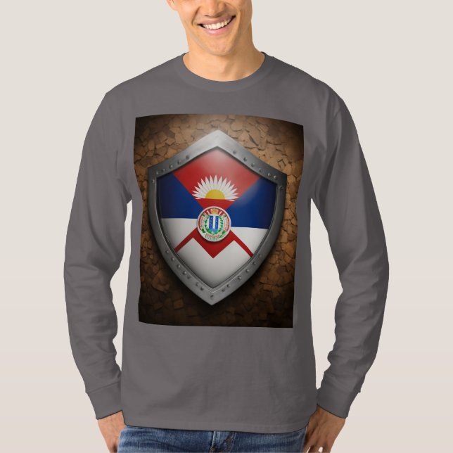 Eco-Warrior Shield: Paraguay-Inspired Sleeve T-Shirt (Front)