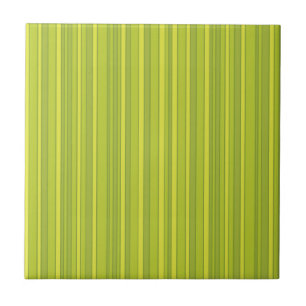 ECO yellow green Stripes pattern Ceramic Tile