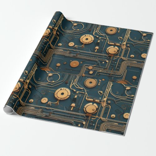 EcoFusion Recycled Tech Wallpaper Wrapping Paper