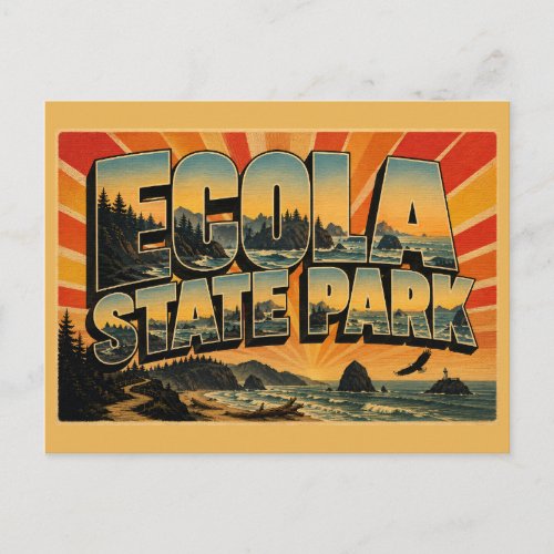 Ecola State Park Oregon Coastal Headland Forest Postcard