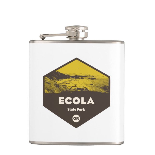 Ecola State Park Oregon Flask (Front)
