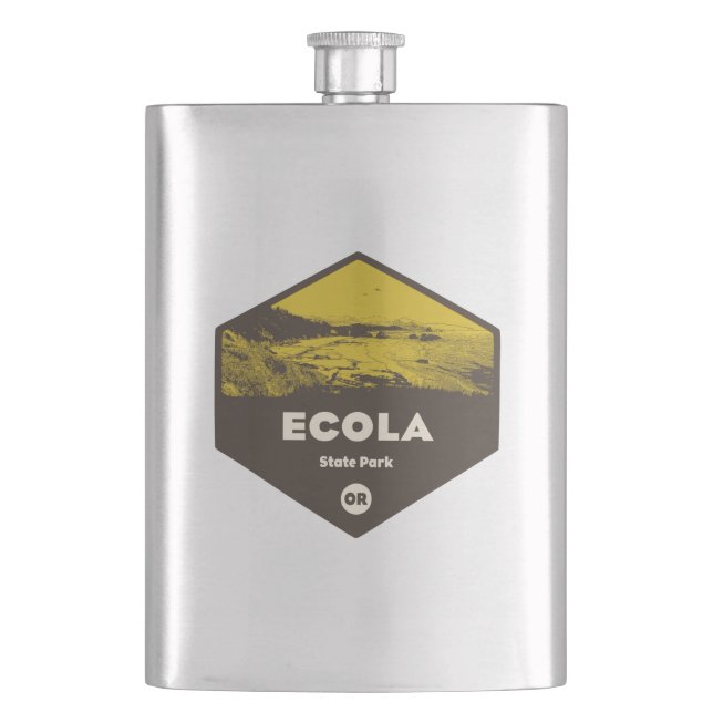 Ecola State Park Oregon Flask (Front)