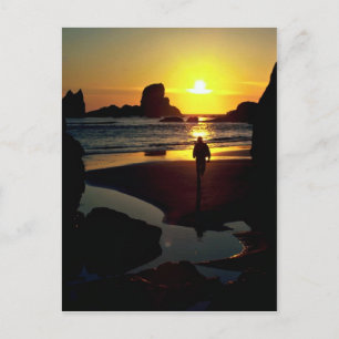 Ecola sunset, Oregon Coast, U.S.A. Postcard