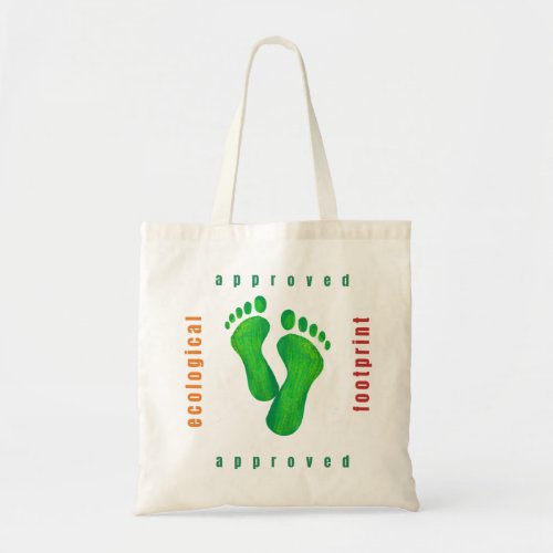 ecological footprint approved tote bag