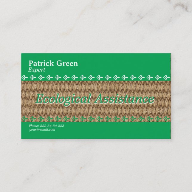 Ecological friendly design business card (Front)