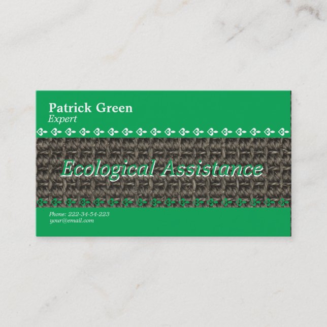Ecological friendly design business card (Front)