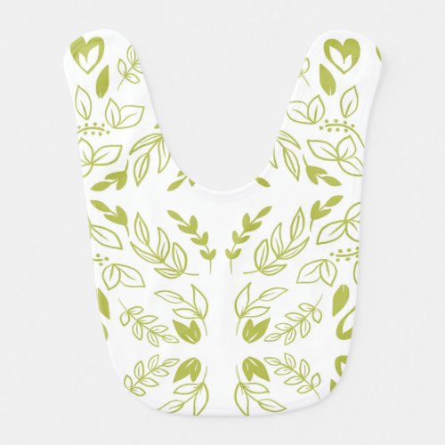 Ecological green leaves baby bib