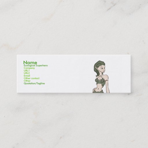 Customizable Ecological Superhero Business Cards