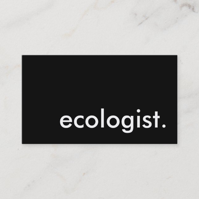 ecologist. business card (Front)