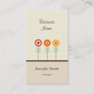Ecologist - Cute Floral Theme Business Card