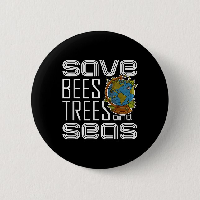 Ecologist Environmental Protection Animals Plants  Button (Front)