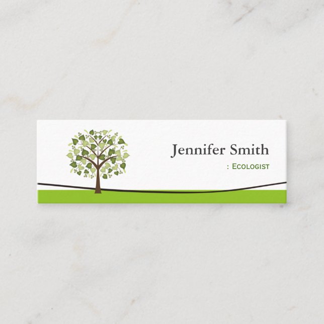 Ecologist - Wishing Tree of Hearts Mini Business Card (Front)