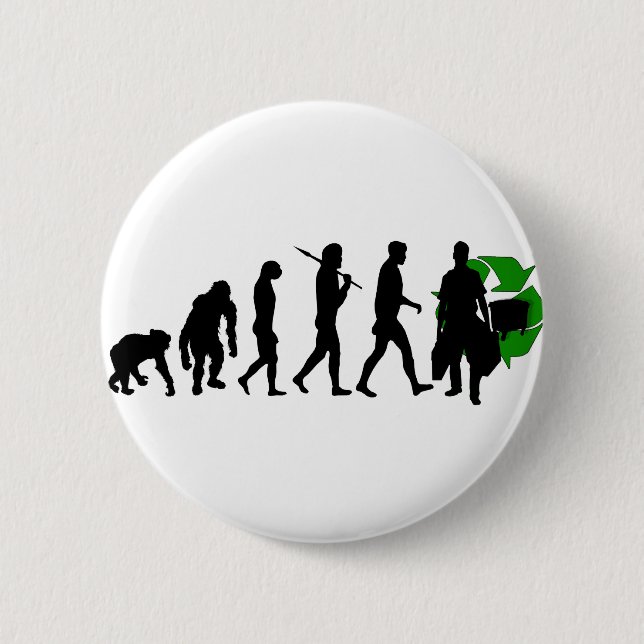 Ecologists environmental crusaders gear pinback button (Front)
