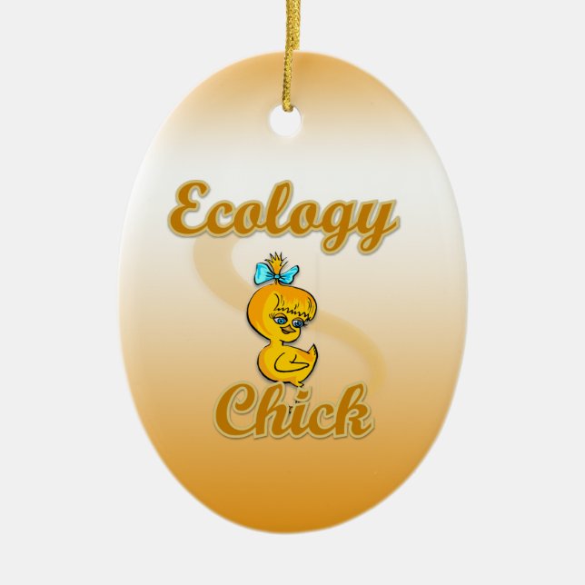 Ecology Chick Ceramic Ornament (Front)