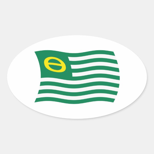 Ecology Movement Flag Sticker (Front)