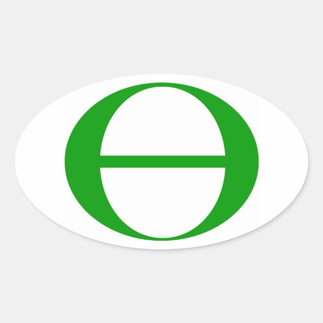 Ecology Symbol Oval Sticker (Front)