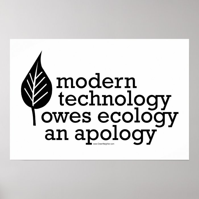 Ecology / Technology Quote Poster