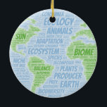 Ecology Word Cloud Ceramic Ornament<br><div class="desc">Ecology Word Clolud</div>