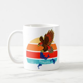 EcoMarlee eagle fishing sunset mug