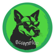 EcoMarlee mascot sticker