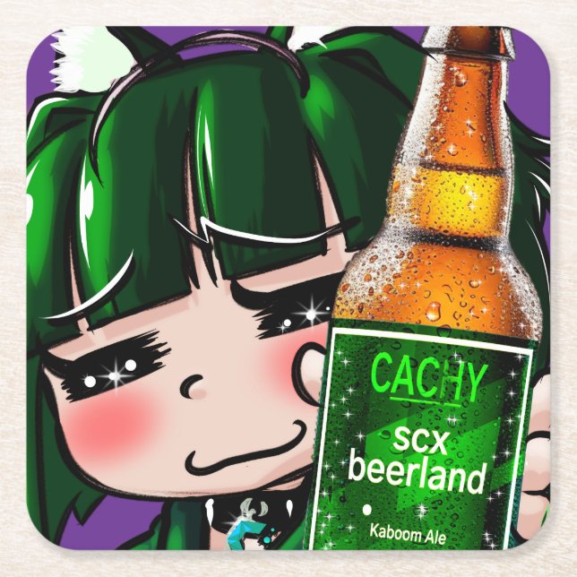 EconoCoasters Cachytan beerland set Square Paper Coaster (Front)