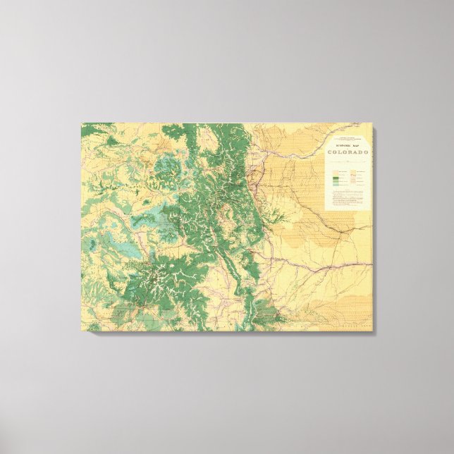 Economic Map of Colorado Canvas Print (Front)