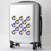 economical set of 13 volleyball team colors sticker (Suitcase)