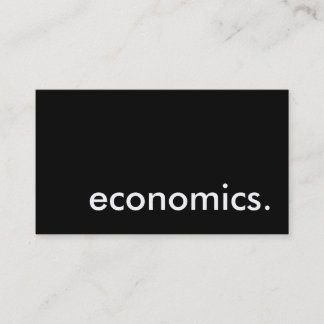 economics. business card