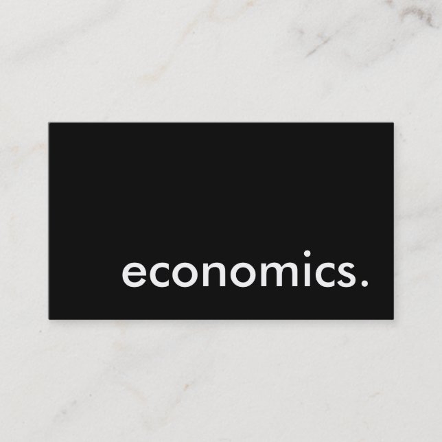 economics. business card (Front)