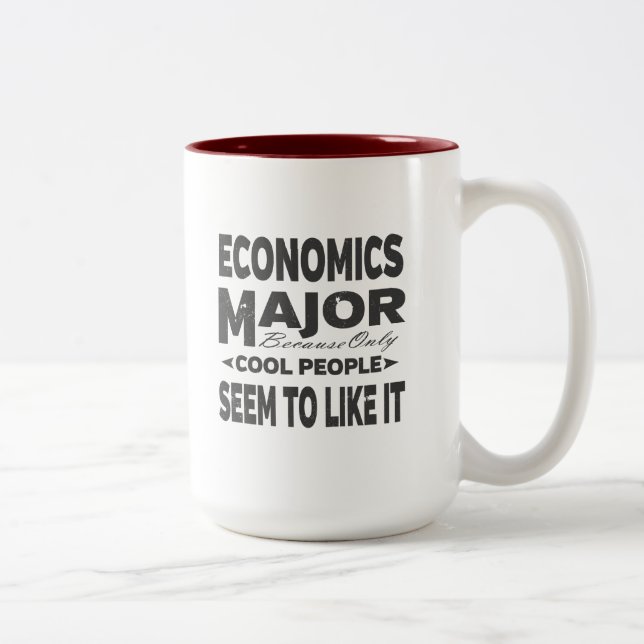 Economics College Major Cool People Two-Tone Coffee Mug (Right)