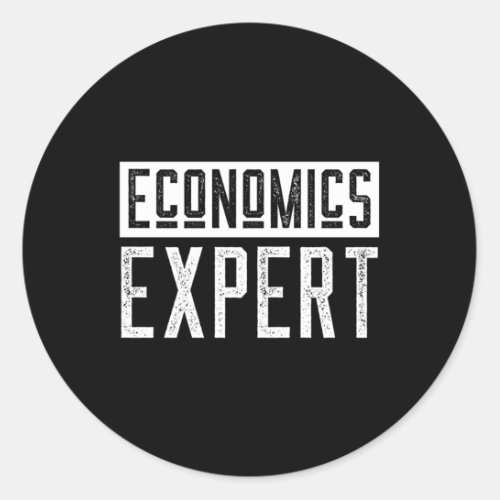 Economics Expert Economist Economy Macro Micro Fin Classic Round Sticker
