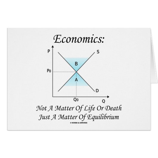Economics Not Matter Of Life Or Death Equilibrium (Front Horizontal)