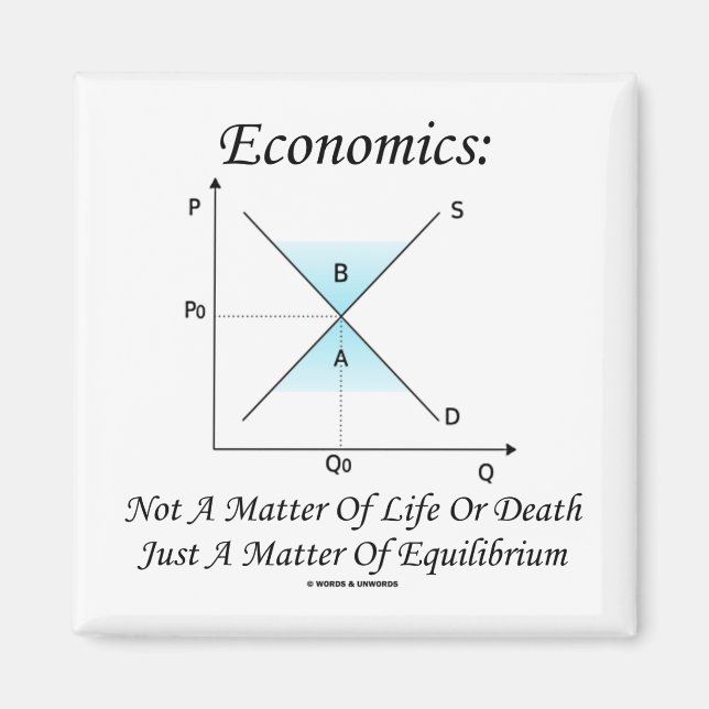 Economics Not Matter Of Life Or Death Equilibrium Magnet (Front)
