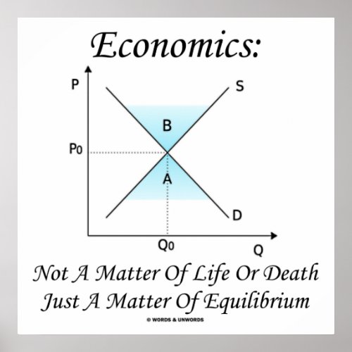 Economics Not Matter Of Life Or Death Equilibrium Poster