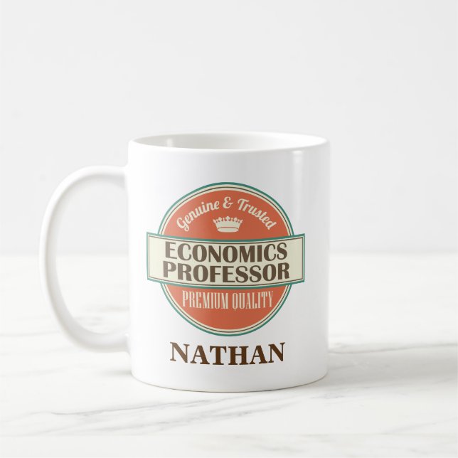 Economics Professor Personalized Office Mug Gift (Left)