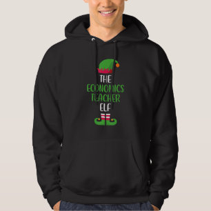Economics Teacher Elf Christmas Family Matching Gr Hoodie
