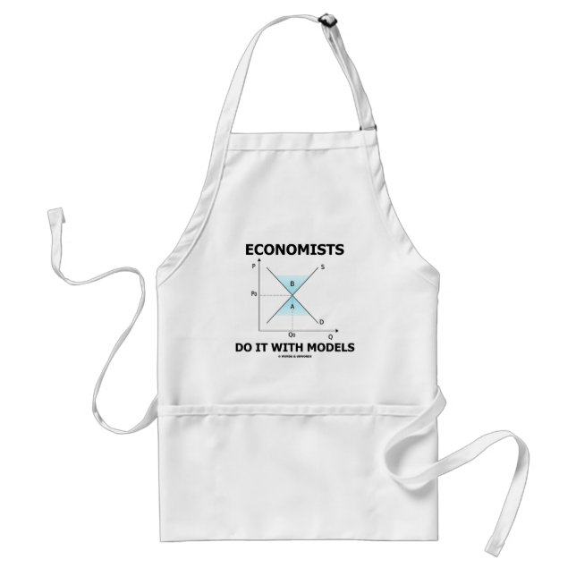 Economists Do It With Models (Economics Humor) Adult Apron (Front)