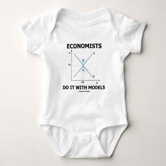 Economists Do It With Models (Economics Humor) Baby Bodysuit (Front)