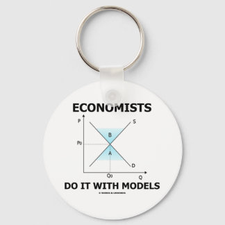 Economists Do It With Models (Economics Humor) Keychain