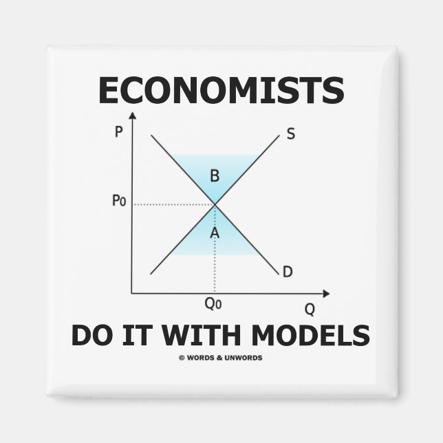 Economists Do It With Models (Economics Humor) Magnet (Front)